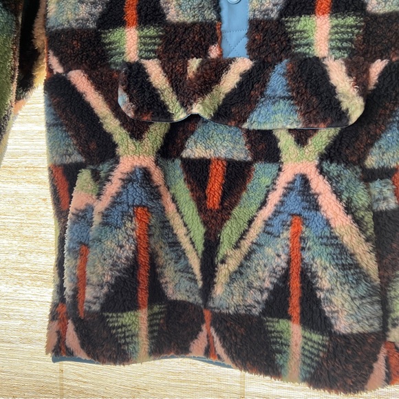 Billabong Multicolor Fleece Pullover with Blue Accents - Picture 4 of 5